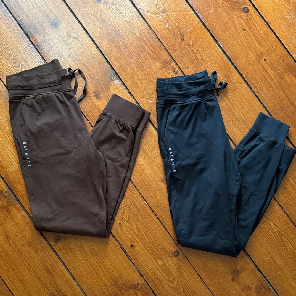 Vintage Vitality Jogger Pants - Black and Brown